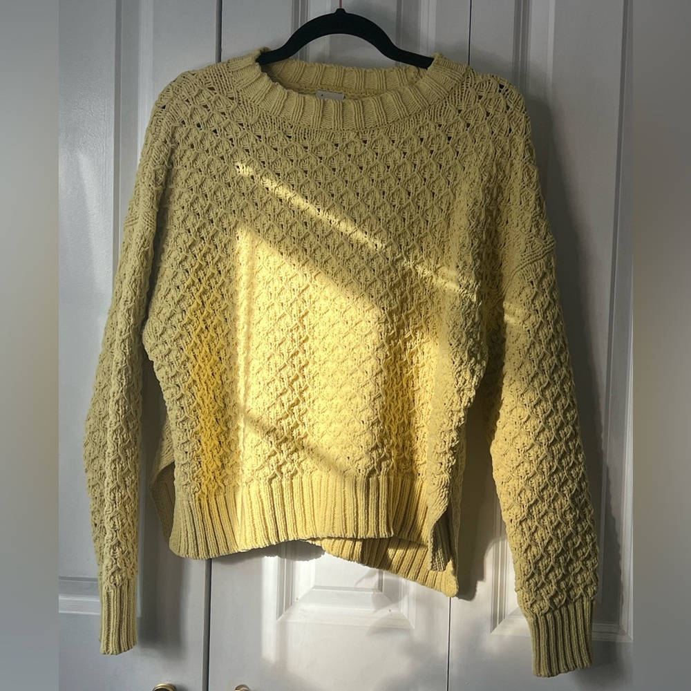 Buttercup yellow knit sweater